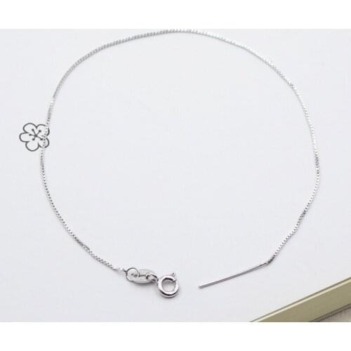 16/18/22/24/26cm 925 Sterling Silver Bracelets Ankle Chains Necklace Women Chain Kids Girl Men Jewelry for DIY Jewelry Making