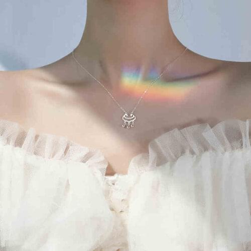 Hollow Long Life Lock Bell Tassel Silver Color Clavicle Chain Necklace For Women Girls Korean Minimalist Dainty Jewelry