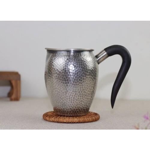 Pure Silver Justice Cup 999 Sterling Silver Handmade Sterling Silver Tea Set Tea Drain Set Kung Fu Tea Set Tea Set Accessories