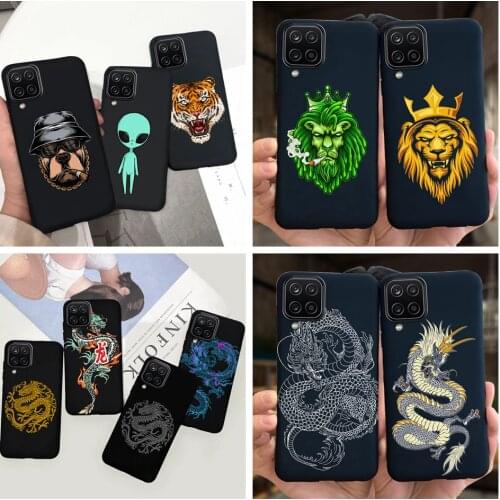 For Samsung Galaxy A12 Case A125F Phone Cover Silicon Soft Back Cases For Samsung A12 A 12 Black Cool Style Bumper galaxyA12