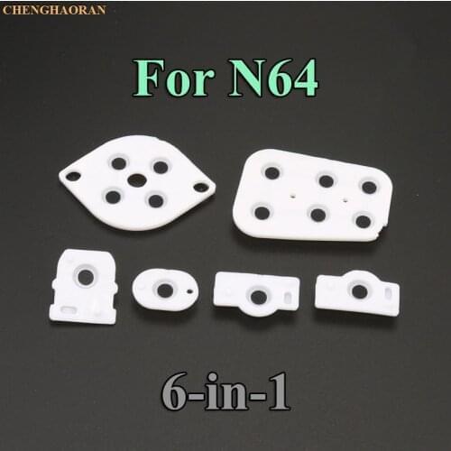 ChengHaoRan 100sets Replacement Silicone Rubber Pad A B X Y D Pad Buttons for Nintendo N64 Controller