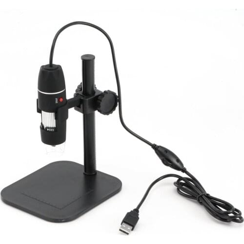 USB Electronics Digital Microscope 50X to 500X Magnifying Electron Biological Endoscope Built Led Lights with Bracket and CD