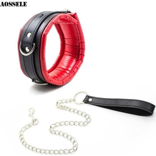 PU Leather SM Slave Collars For Couples Neck Restraints Bondage Adult Games Sex Toys For Women Men BDSM Flirting Gay Sex Product