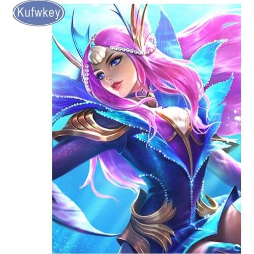 Anime game fairy diamond painting Cartoon girl,cross stitch puzzle 3d, diamond embroidery full square rhinestone mosaic picture