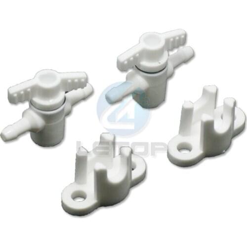 LETOP Inkjet Printer Plastic 2 Way Ink Valve With Holder For Ink Tank System Ink Valves