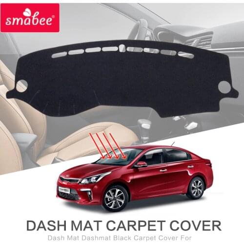 Dash Mat Dashmat Black Carpet Cover for Kia Rio 4 X-Line RIO 2017 2018 2019 2020 Accessories Non-Slip Dashboard Pad Protective