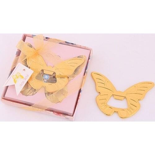 Mini Giveaways Gift Gold Butterfly Bottle Opener Restaurant Hotel Souvenir Gifts for Tourist