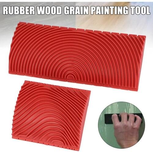 Household Wall Art Paint Rubber Wood Graining DIY Tool Set Red 2 in 1 Wood Graining Tool UD88