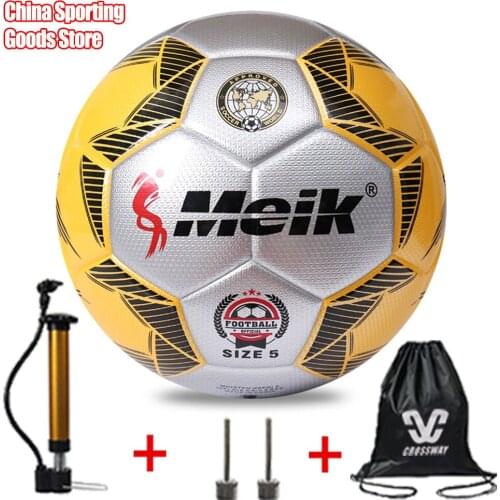 New style football, size 5, thick reinforced double PU high strength, high quality football free air pump + air needle + bag