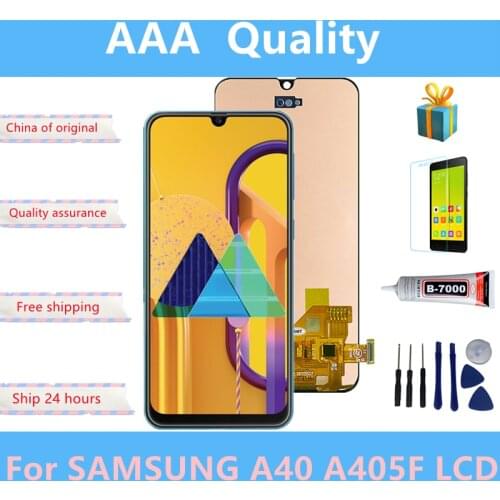 Original for Samsung A40 2019 A405F LCD display touch Screen Digitizer Assembly with frame replacement repair parts