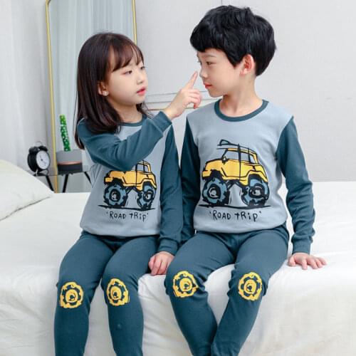 Kids Pajamas Long Sleeve Cartoon Children Pajamas For Girls Boys Pyjamas Kids Baby Girl Clothes Suits Boy Sleepwear Nightwear