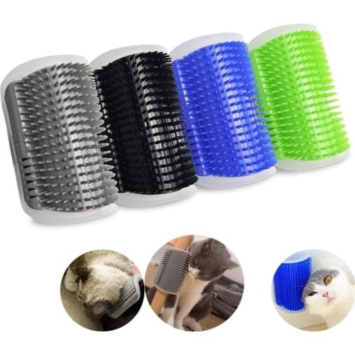 Cat Brush Corner Pet Comb Removable Corner Scratching Rubbing Brush Cat Hair Removal Massage Comb Pet Grooming Cleaning Supplies
