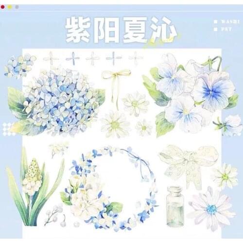 Vintage Purple Chinese Wistaria Washi Masking Tapes for Card Making Bullet Journal DIY Scrapbooking Label Stickers