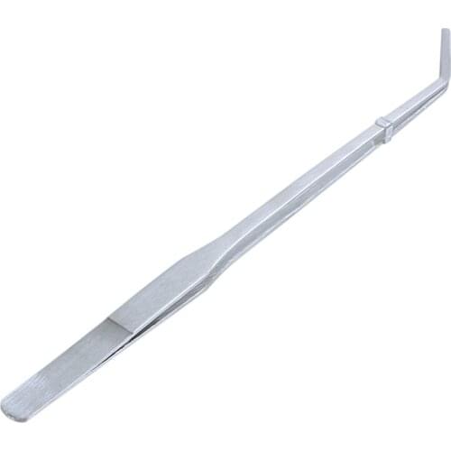 Plant Stainless Steel Curved Tweezer Clip for Fish Tank