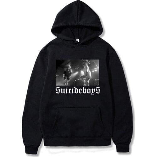 Mens Hoodies Sweatshirt Women $uicideboy$ STOP STARING AT THE SHADOWS Moletom Streetwear Black Hoodie Pink Clothes Harajuku Top