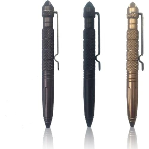 1PCS Multi-functional Pen Tactical Tungsten Steel Rotating Unisex Tool Pen Window Glass Metal Ballpoint Multifunctional