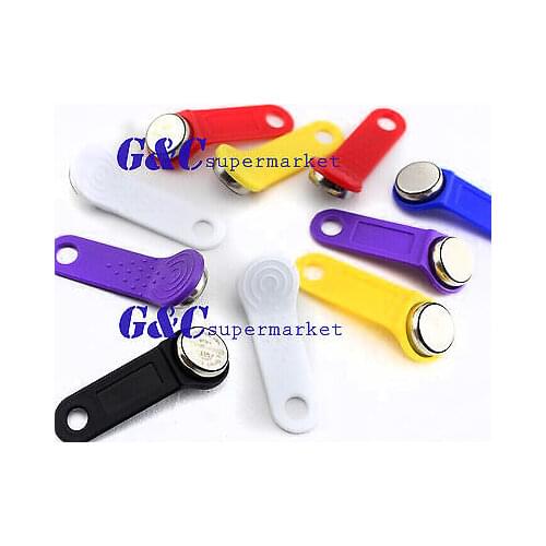 100PCS DS1990A-F5 TM Card iButton Tag with wall-mounted holder Black diy electronics