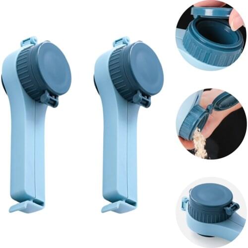 2Pcs Bag Sealing Clips Food Bag Clip with Pour Spout for Snack Cereal Pet Food