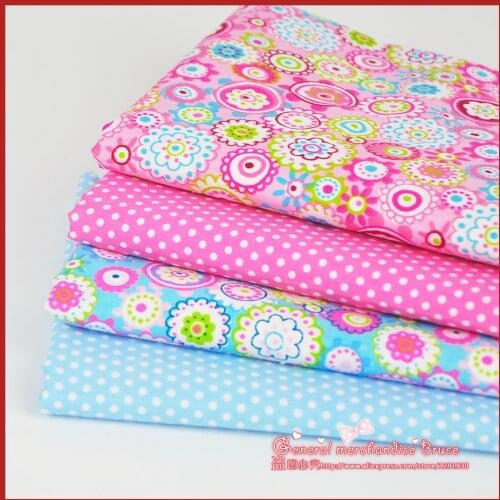 4 Pcs 150cm*50cm 100% Cotton Fabric For Sewing Fat Quarter Quilting Patchwork Tissue Tilda Doll Cloth Kids Bedding Textile