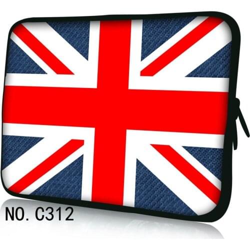 9.7 10.1 12 13 15 17 inch Union Jack laptop bag tablet sleeve cases PC handbag 13.3 15.6 14 inch For Asus Acer HP Dell computer