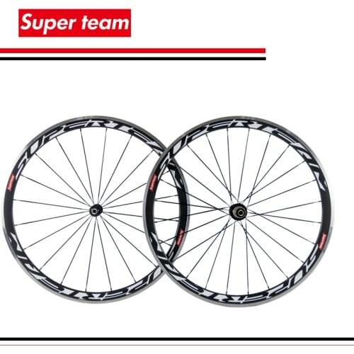 Superteam 38mm clincher 700c aluminium bicycle wheelset carbon wheels alloy brake surface matte