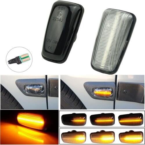 Flowing Water Side Marker LED Turn Signal Light For Peugeot 106 II 306 406 806 Citroen Berlingo Jumpy Saxo For Fiat Scudo Combin
