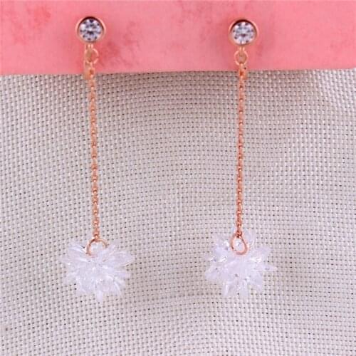 Grace Jun High-grade AAA Cubic Zircon Flower Ball Star Moon Geometric Clip on Earrings No Pierced No Allergy Bijouterie 2018 New