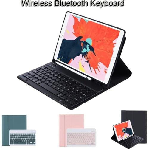 New Wireless Bluetooth Tablet Keyboard Case For iPad Air4 10.9th 2020 Ultra Thin Candy Colors Protective With Pen Slot Keyboard