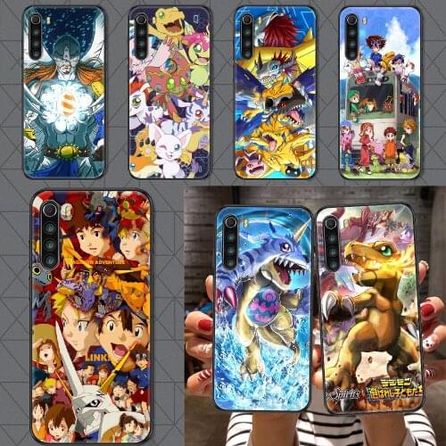 Anime Digimon Adventure Phone case For Xiaomi Redmi Note 7 7A 8 8T 9 9A 9S 10 K30 Pro Ultra black fashion back luxury cell cover