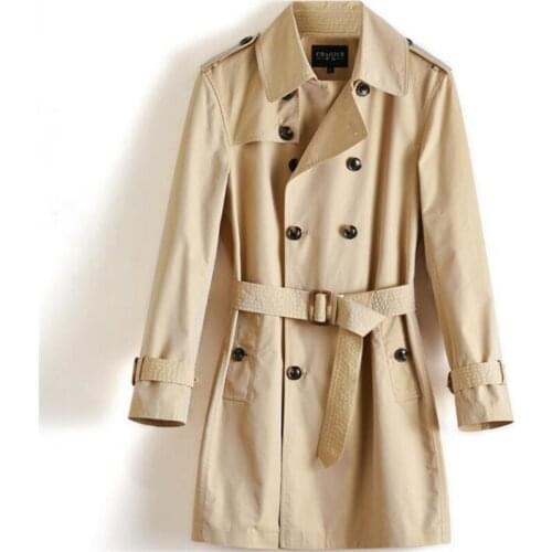 Spring autumn jacket mens trench coats кардиган мужской man mid-length discoloration clothes slim fit overcoat long sleeve