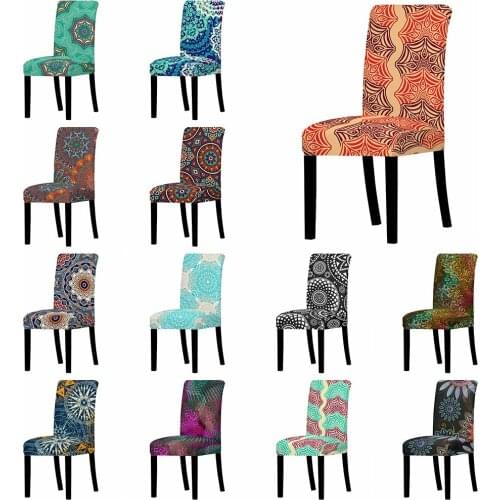 Bohemia Elastic Chair Cover Anti-dirty Arm Chair Stretch Cover Protector Dining Room Kitchen Wedding Restaurant Banquet