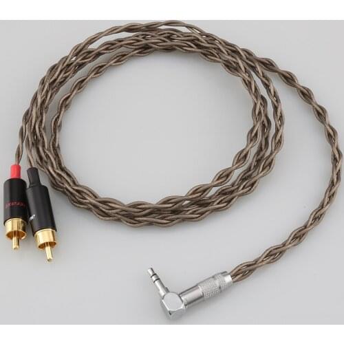 HIFI Nordost ODIN 2 audiophile silver aux 3.5mm headset plug to 2rca jack Audio signal line Computer and audio connection cable
