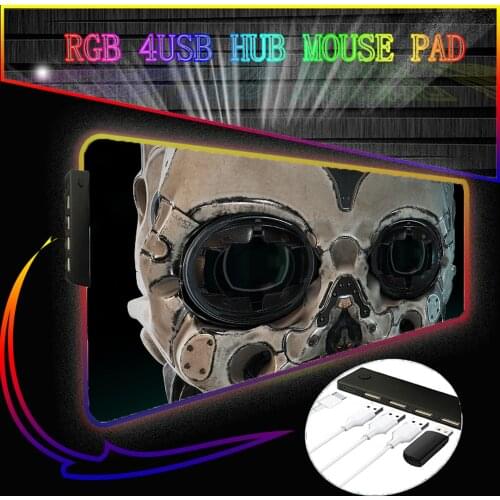 Mairuige Mask RGB Game Player Mouse Pad LED Luminous Pad C-type Hub Suitable for USB Type Suitable for Macbook Yuanshen Impact