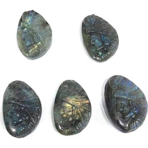 Labradorite Indian Statue Hand Carved Gemstone Natural gemstone Folk Crafts For Gifts