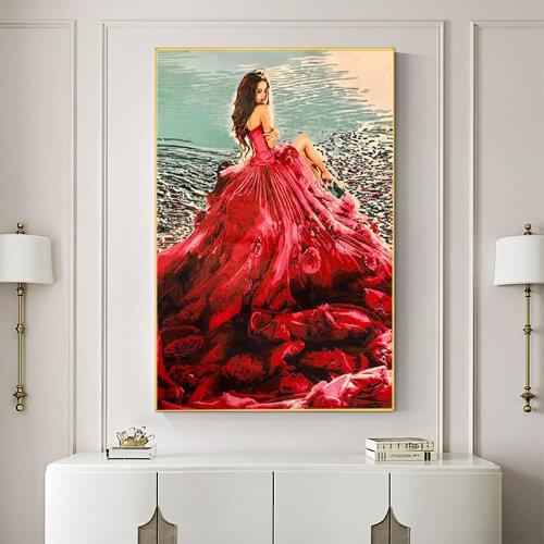 Woman Dance Printed 11CT Cross-Stitch Embroidery Patterns DMC Threads Painting Sewing Handicraft Handiwork Gift Mulina Decor