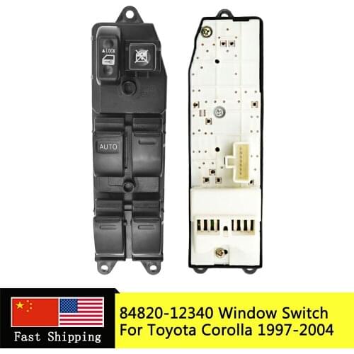 LHD Power Window Master Control Switch Button 84820-12340 8482012340 For Toyota Corolla 7AFE 4AFE 3ZZFE 84820-60110 84820 60110