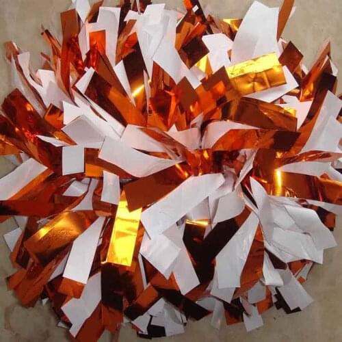 Competion Poms Cheerleader Pom poms 6" 180g Baton Handle Metallic poms wholesale 18pieces/lot custom Color