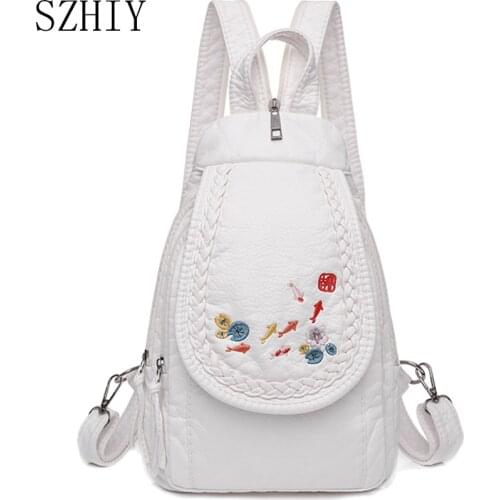 Mochila Vintage Backpack Purse for Women Designer Embroidery Bolsa De Pecho Impermeable Mujer Bolsas Femininas Baratas Antirrobo