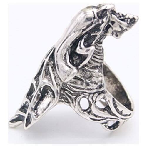 Fashion Punk Gothic Alien Predator head ring for Unisex