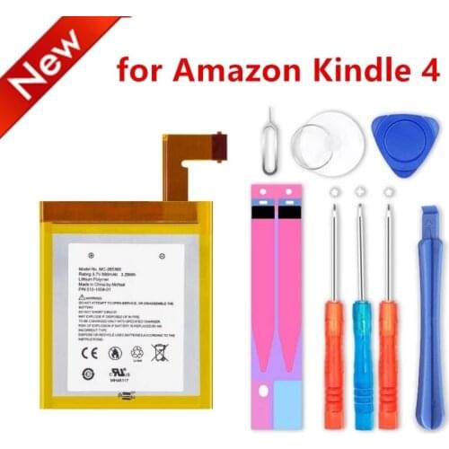 100% new 890mAh MC-265360 Battery for Amazon Kindle 4 D01100 S2011-001-S DR-A015 Built-in battery