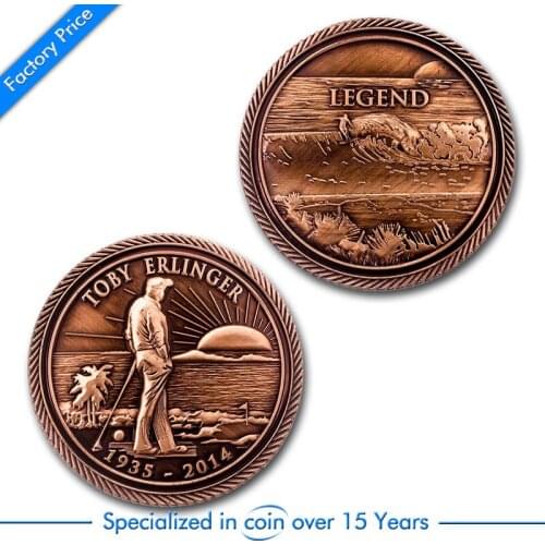 Wholesale Custom 3D metal antique brass Souvenir Coin