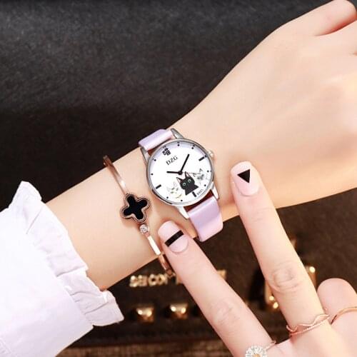 Personality Creative Korean Fashion Cat Ladies Watch Casual Cute Female Student Quartz Watch