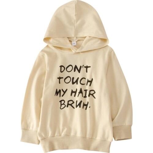 Autumn Children Boy Girl Outerwear Letters Print Casual Hoodie Sweatshirt Kids Coat Outfits Tops