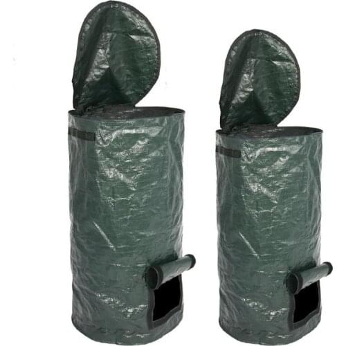 Practical Organic Waste Kitchen Garden Yard Compost Bag Environmental PE Cloth Planter Kitchen Waste Disposal Organic Compost Ba