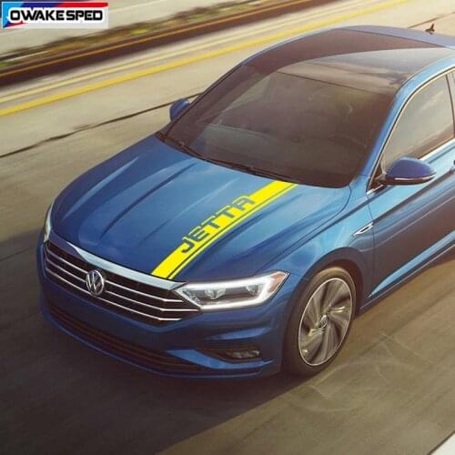 Sport Stripes Car Hood Bonnet Sticker For Volkswagen-Jetta MK4 MK6 GLI Auto Engine Cover Decor Vinyl Decal Tuning Accessories