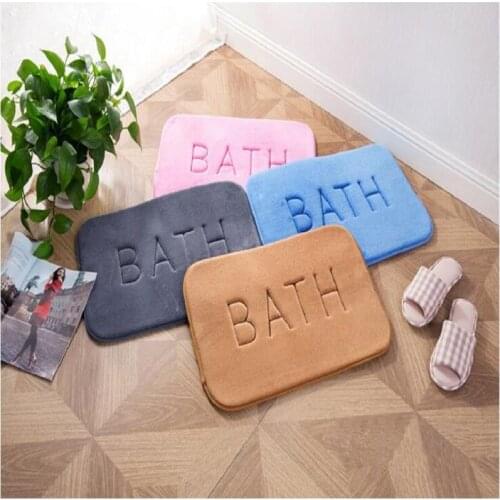 UBRUSH New carpet polyester anty-slip in kitchen and bathroom four color 40*60 cm For Home Bathroom Kitchen Small Carpet