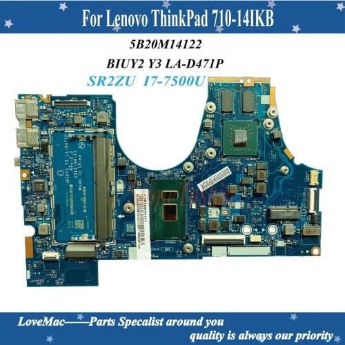 High quality FRU 5B20M14141 FOR Lenovo 710-14IKB Laptop Motherboard SR2ZV I7-7500U LA-D471P N16S-GTR-S-A2 100% tested