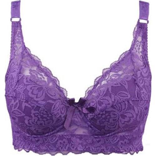 KYLIE PINK Women Sexy Lace Bras Underwears for Ladies Push Up Plus Size Thin Cup Bra Straps Bras Lingerie Female