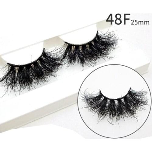 100% Mink Eyelashes False Eyelashes Crisscross Natural Fake lashes Length 25mm Makeup 3D Mink Lashes Extension Eyelash Beauty