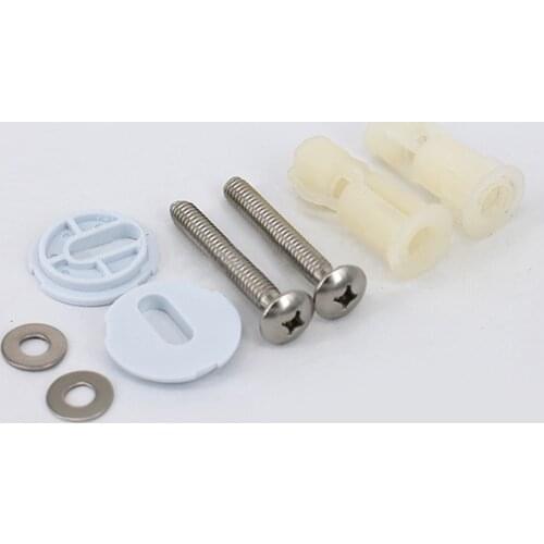 2pcs Toilet Cover Screws Top fixing 45mm*6mm WC Toilet Seat Hinges Commode Cover Screw Well Nuts